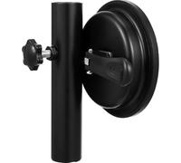 HOLIDYOYO Supporto per bandiera in lega di alluminio, supporto per bandiera regolabile, nero, per giardino e terrazza, non si deforma facilmente, facile da fissare, 15,7 x 10,7 x 9,9 cm