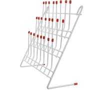 HOLIDYOYO Supporto per Essiccazione Provette da Laboratorio in Metallo 24 Posti Rack per lo Scolo e Asciugatura di Tubi Adatto per Laboratori Scuole e Uso Domestico