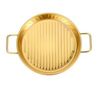 HOLIDYOYO Teglia per Pizza in Acciaio Inossidabile Antiaderente con Manici 30 Cm Resistente all'Usura per Professionale Utensile Multifunzionale