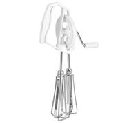 Holigie Beater Eggerle inossidabile in acciaio inossidabile Plastica manovella di autootazione per salvare il manuale miscelatore manuale per cucina da cucina a casa (Weiß)