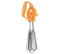 Holigie Beater Eggerle inossidabile in acciaio inossidabile Plastica manovella di autootazione per salvare il manuale miscelatore manuale per cucina da cucina a casa (Orange)
