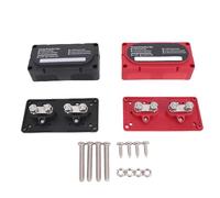 Holigie Bloc de distribution d'énergie, barre omnibus à courant élevé 300 A à 4 positions avec goujons en cuivre pur M10, bloc de distribution d'énergie pour systèmes électriques de