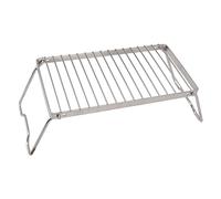 Holigie Griglia per falò, Griglie per falò da campeggio Pieghevole portatile in acciaio inossidabile resistente, Griglia da campeggio per cucinare su falò all'aperto sopra un
