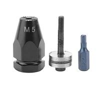 Holigie M5/M6/M8/M10 pneumatic rivet gun,pneumatic rivet nut installer kit quick change for pneumatic rivet gun blind thread insertion tool with pull out connector (Hexagonal straight handle M5)