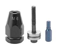 Holigie M5/M6/M8/M10 pneumatic rivet gun,pneumatic rivet nut installer kit quick change for pneumatic rivet gun blind thread insertion tool with pull out connector (Hexagonal straight handle M6)