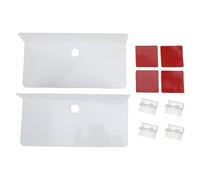 Holigie Metal Wall Shelf,2 Pack Adhesive Wall Mounted Floating Carbon Steel Storage Shelf, Display Rack for Bathroom Kitchen Office White