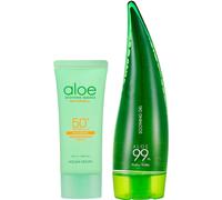 Holika Holika Set: Aloe Sun Gel SPF50+ 100ml + Gel di aloe 99% 250ml
