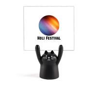 Holika - Porta memo con gatto nero a forma di strega, decorazione indiana