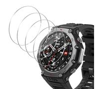 Holilo 4 pezzi Pellicola Protettiva Vetro Temperato per Amazfit T-Rex 3, Anti-Bolla Copertura totale 3D HD Pellicola proteggi schermo Anti Scratch HD glass Film