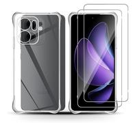 Holilo Cover +2 Pezzi Vetro Temperato Pellicola per OPPO RENO 13F 5G/Reno 13 F/Reno 13 FS 5G, Anti-graffio Antiurto Tocco Morbido Protezione Custodia Protettiva Durezza 9H Pellicola Protettiva