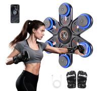Holilo Music Boxing Machine, LED Musica Bluetooth Boxe con Guanti da Boxe, 3 Livelli di Regolazione della Taglia, 9 modalità di velocità e Allenamento, modalità di Conteggio per Adulti e Bambini