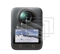 Holilo Vetro Temperato Pellicola per DJI Osmo 360【3 Pezzi】 Pellicola Protettiva, Pellicola Durezza 9H Senza Bolle Protezione Schermo HD Anti-graffio Anti-Impronta