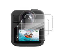 Holilo Vetro Temperato Pellicola per GoPro Max 2【3 Pezzi】 Pellicola Protettiva, Pellicola Durezza 9H Senza Bolle Protezione Schermo HD Anti-graffio Anti-Impronta