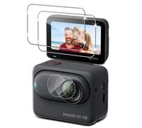 Holilo Vetro Temperato Pellicola per Insta360 GO 3S Accessori【2+2 Pezzi】 Pellicola Protettiva, Pellicola Durezza 9H Senza Bolle Protezione Schermo HD Anti-graffio Anti-Impronta