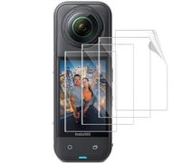 Holilo Vetro Temperato Pellicola per Insta360 X5【4 Pezzi】 Pellicola Protettiva, Pellicola Durezza 9H Senza Bolle Protezione Schermo HD Anti-graffio Anti-Impronta