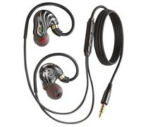Holiper 3,5mm Jack Hifi Auricolari con filo Doppio Driver, Cuffie Cablate in Ear Headphones, Cavo da 1,2 Metri con Ganci per le Orecchie, Wired Sport Cuffiette per Musica Laptop PC MP3 Player