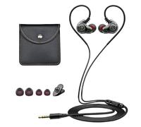 Holiper Auricolari con Filo a Doppio Driver, Qualità del Suono HiFi, Super Bassi, Jack da 3,5 mm e Cavo a Treccia da 1,2 m, Cuffie con Filo In-Ear con Gancio, Con Microfono e Controllo del Volume
