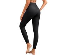 Holipick Pantaloni da nuoto per donna Leggings da nuoto a vita alta Pantaloni da bagno UPF 50+ Rash Guard Pantaloni, nero, 56 Più