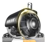 HOLKIE Ruote sedia ufficio per Parquet Nero 11X 22MM rotelle sedia ufficio Gomma Resistenti Ceramica Diversi Tipi di Pavimenti Set di 5 da Gioco Ufficio Scivola Senza Graffi e Silenzioso