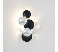 Holländer Applique a LED BOLLADARIA, nero/argento 42x27 cm, metallo, dimmerabile Holländer