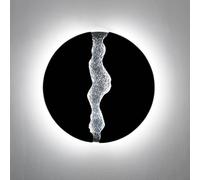 Holländer Applique a LED LAVA, nero/argento, Ø 80 cm, metallo, dimmerabile Holländer
