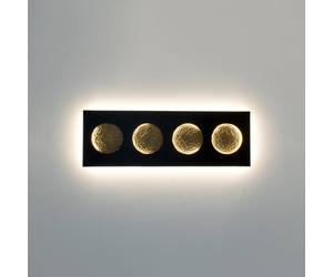 Holländer Applique LED Fasi Della Luna, nero/oro Holländer