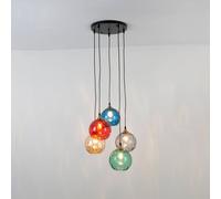 Holländer La Spezia sosp 5 luci ambra/blu/fumè/rosso/verde 168 K 1522