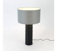 Holländer Lampada da tavolo BENEDETTO, nero/grigio, altezza 65 cm, legno/chintz Holländer