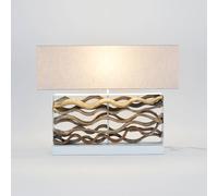 Holländer Lampada da tavolo Tremiti, colore legno/beige, altezza 67 cm, legno Holländer