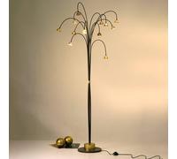 Holländer Lampada LED da terra Fontaine marrone-oro Holländer