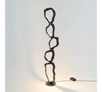 Holländer Piantana LED Infernale, nero/argento, a 5 luci, in ferro Holländer