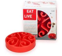 Holland EATS011 Ciotola Rallenta Pasti Eat Slow Live Longer, Rosso