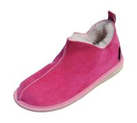 Hollert Donna Agnello Pantofole Cinderella Fucsia Scarpe di Pelliccia Merino