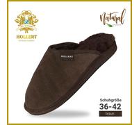 Hollert Donna Merino Pantofole IN Pelle Di Agnello Braun Vera