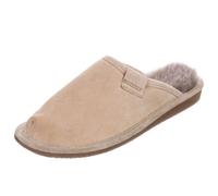 Hollert Donna Pantofole IN Pelle Di Agnello Beige Scarpe Pelliccia