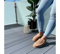 Hollert Donna & Uomo Agnello Pantofole Christel Beige Scarpe di Pelliccia Vera