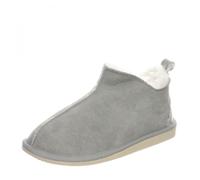 Hollert Donna Agnello Pantofole Cinderella Grigio/Bianco Scarpe di Pelliccia