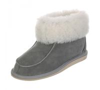 Hollert Uomo & Donna Agnello Pantofole Zugspitze Grigio Scarpe di Pelliccia Vera