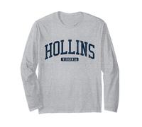 Hollins Virginia VA College University Style Blu Maglia a Manica