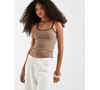 Hollister - Canottiera double-face marrone con scollo squadrato L