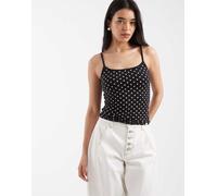 Hollister - Canottiera double-face nera a pois-Nero S
