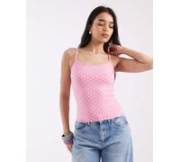 Hollister - Canottiera double-face rosa a pois XL