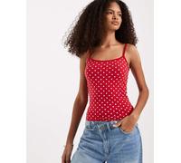 Hollister - Canottiera double-face rossa a pois-Rosso XL