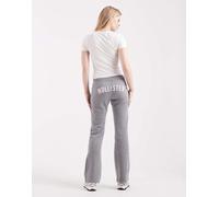 Hollister - Joggers bootcut grigi a vita bassa con logo sul retro-Grigio XL