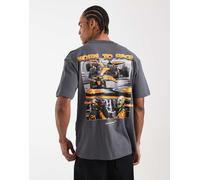 Hollister - Mclaren - T-shirt grigia con grafica-Grigio S
