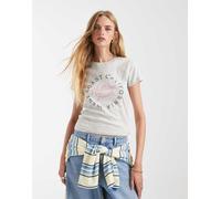 Hollister - T-shirt mini grigia con grafica-Grigio XS