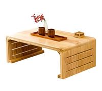 Hollow Design Japanese Tatami Table Retro Meditation Low Table bay Window Kung Fu Coffee Table Living Room Zen Tea Table (Size : 60x40x30cm)