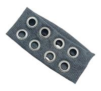 Hollow Eyelet - Fascia elastica per capelli, stile punk, elasticizzata, casual, accessorio per capelli alla moda, per ragazze, colore grigio, taglia unica