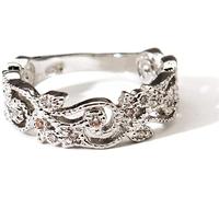 Hollow Flower Shape Charm Ring Jewellery Gifts Compatible With Women (Size : Size 10) Nice processing