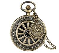 Hollow Gear Quartz Pocket Watch Necklace Pendant Clock Chain Men's and Women's Pocket Watch Accessories Wall Clock 3